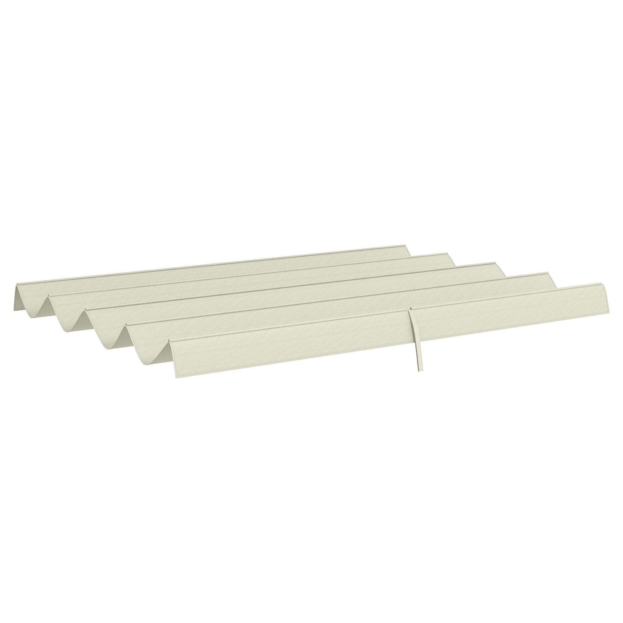 Toiture de remplacement pour pavillon de jardin de 2,85 x 2 m, extensible, montage facile, polyester, blanc crème - 2