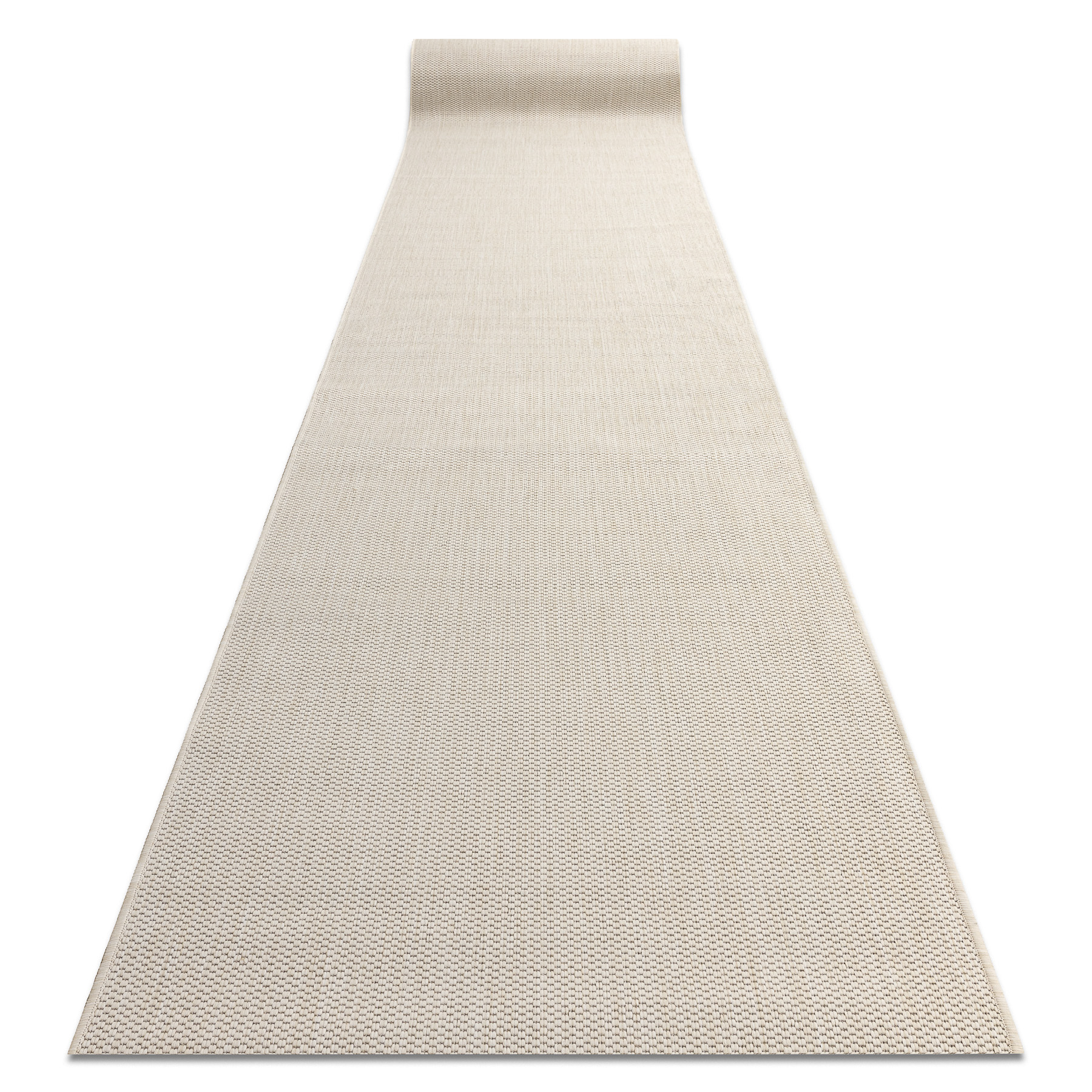 Alfombra de pasillo sizal floorlux modelo 20433 liso crema 120 cm 120x260 cm
