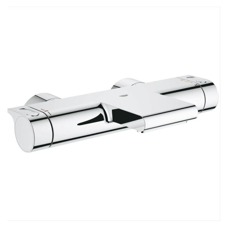 Grohe Grohtherm 2000 Set mitigeur thermostatique bain/douche + Douchette 1 jet + Flexible et support mural, Chrome (34174001-Euphoria) - 3