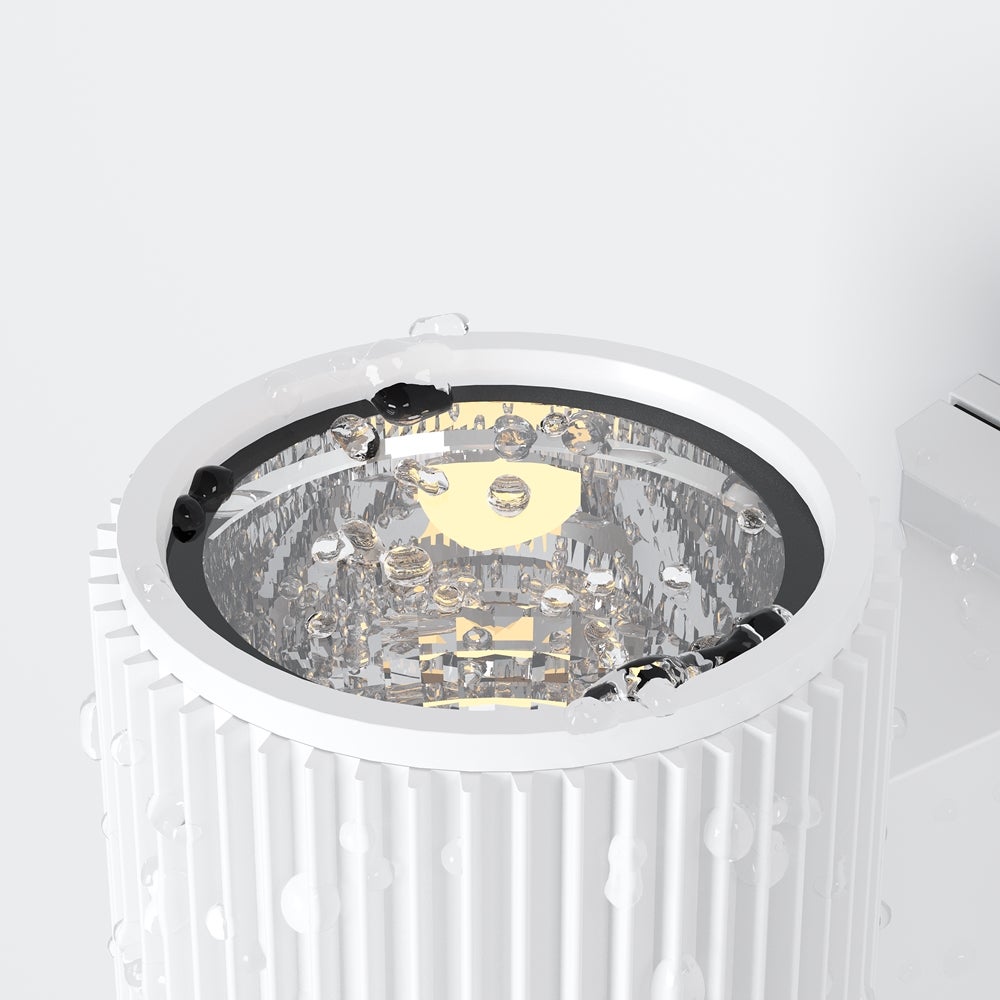 Lampada Impermeabile Lampada da Parete per Esterni Stile Trekking Lampadina E27 60 W Metallo Bianco K CRI - 5