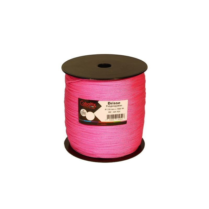 Corde Tressée Polypropylène PP Rose Fluo 1,5mm Bobine 500m - Flandria 420RF/2