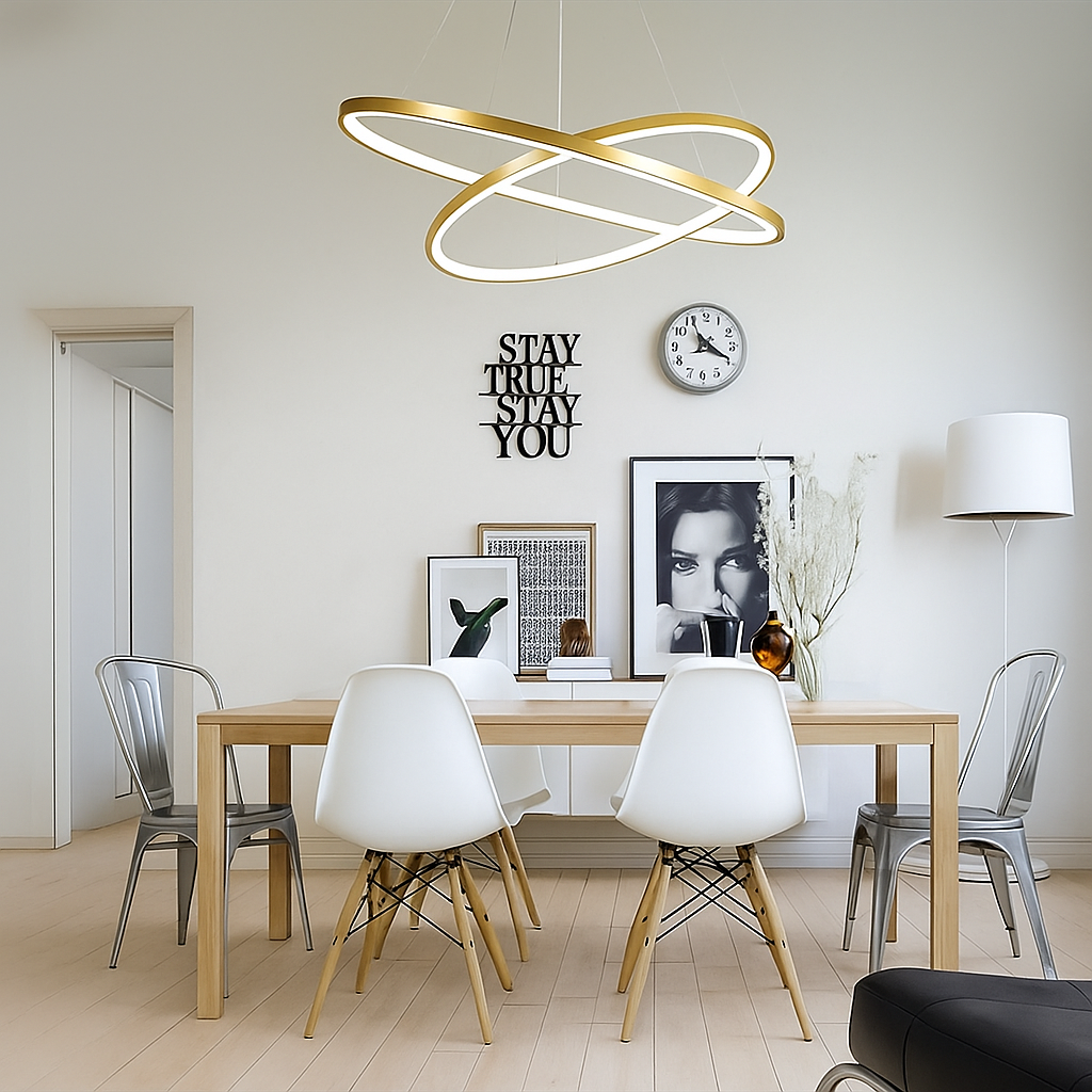 Żyrandol LED Lynx 64W 40-60cm IP20 3000-6500K regulowana barwa z pilotem złoty MasterLED - 9