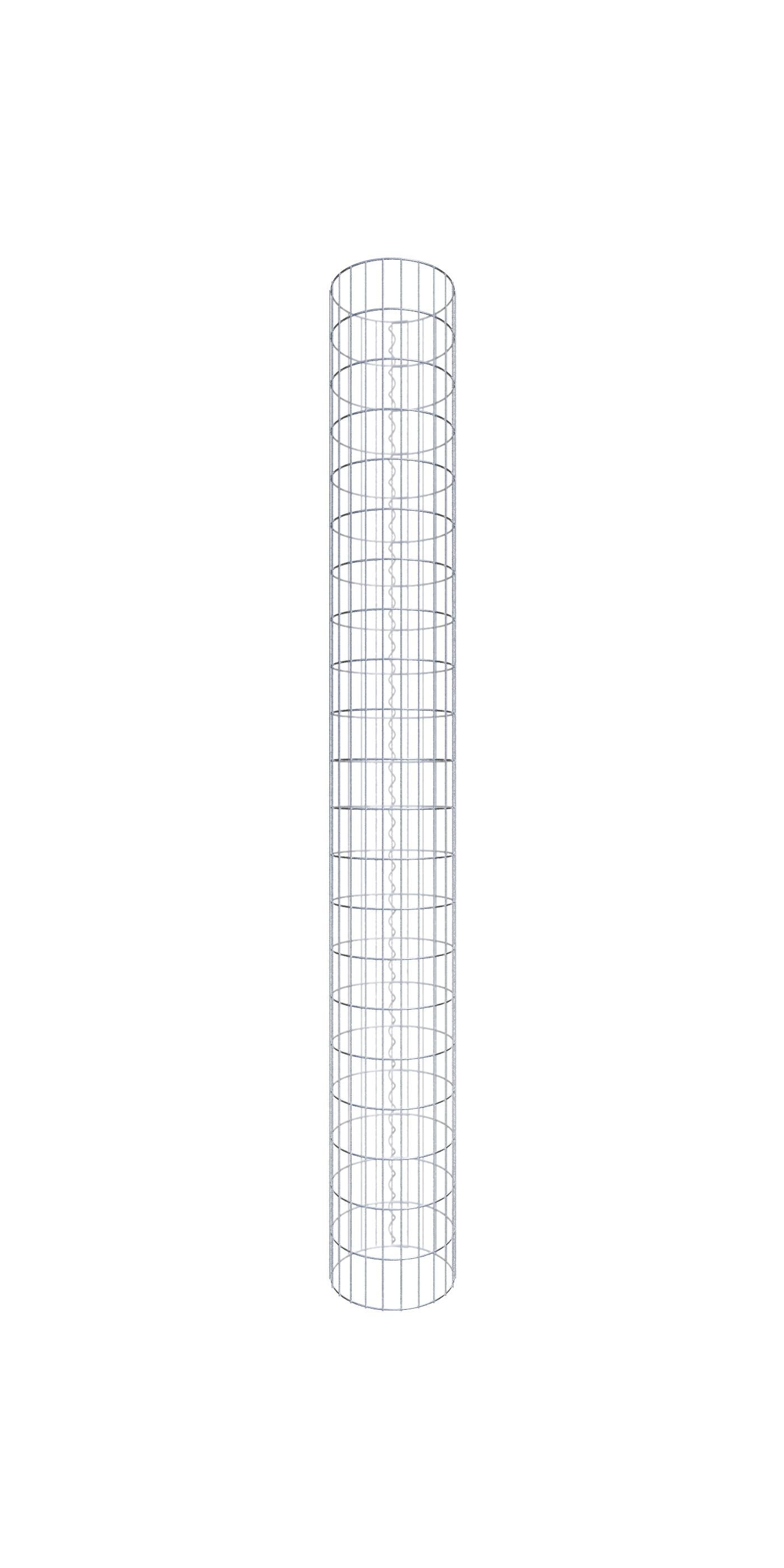 Kolumna gabionowa o średnicy 37 cm, okrągła MW 5 x 10 cm - Wysokość: 2,10 m