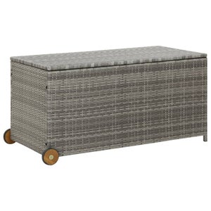 Baule Da Giardino STILISTA In Polyrattan - 122x62x56cm, Impermeabile, Con Coperchio Automatico