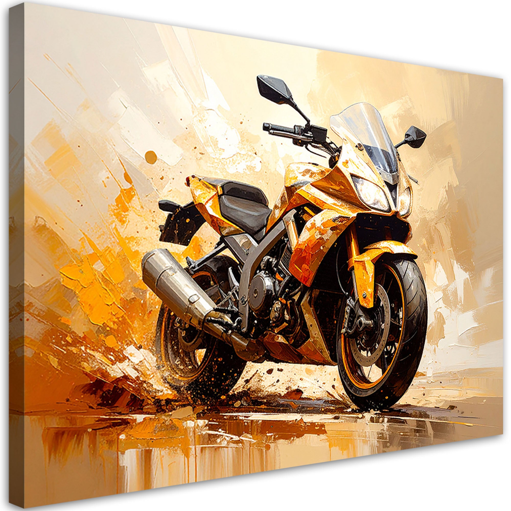 Obraz młodzieżowy do biura motocykl ścigacz sportowy 120x80