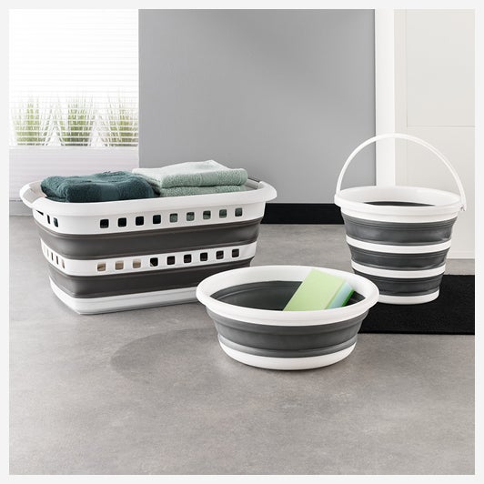 Bassine retractable 8l blanc gris - 5five - 2