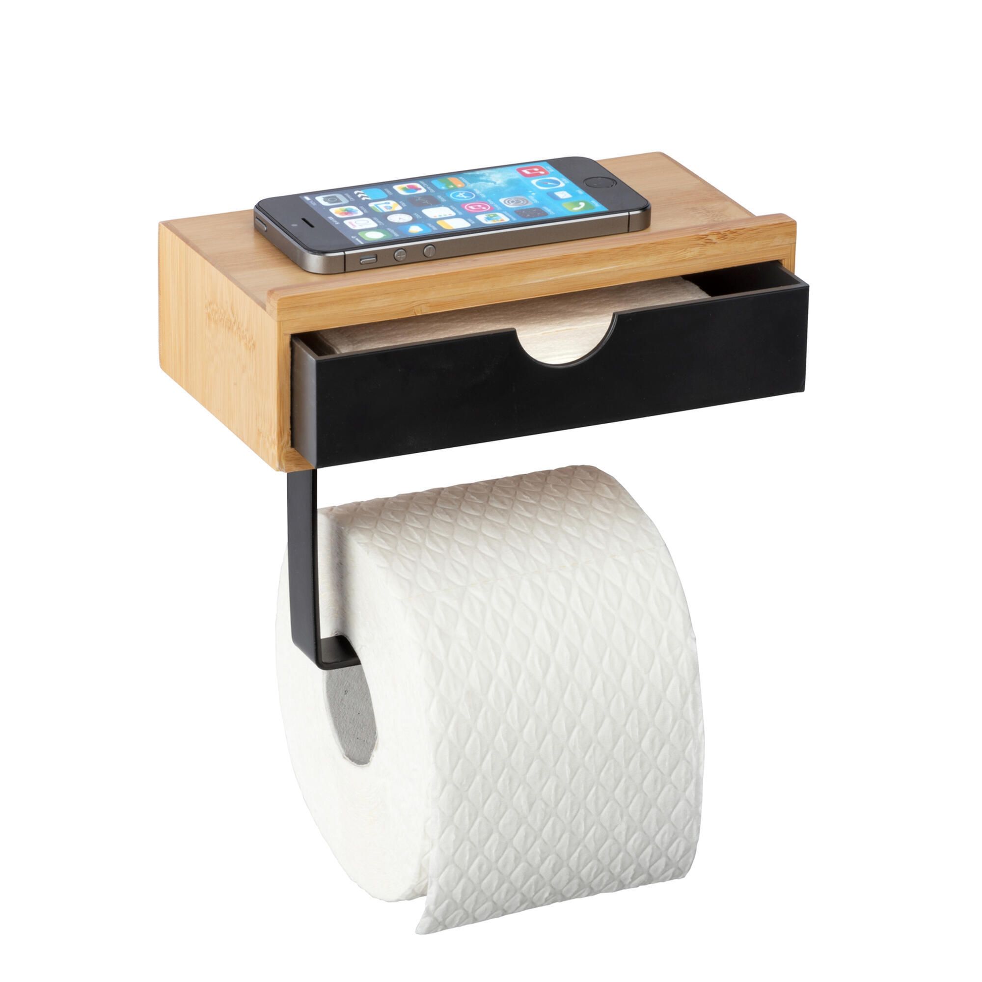 Uchwyt ścienny na papier toaletowy z blatem Bamboo Wenko - 2