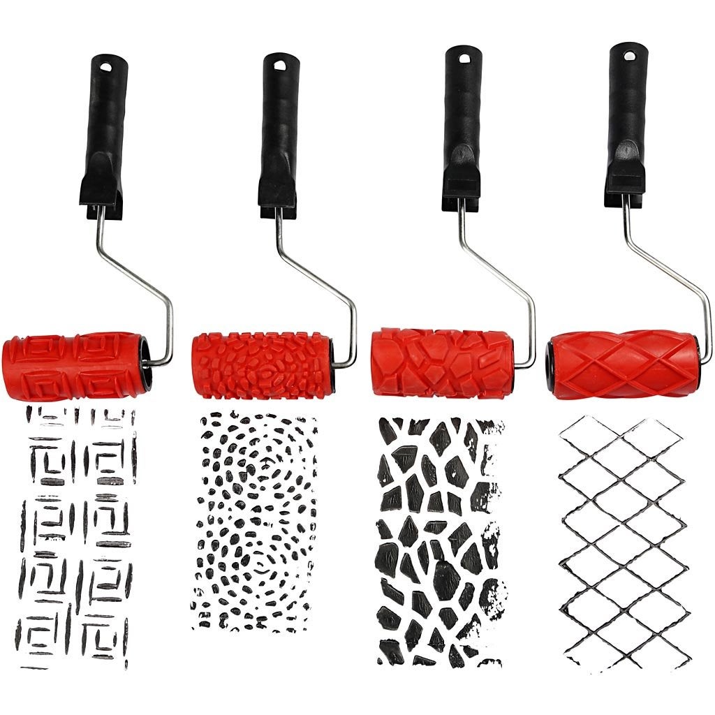 Kit 12 Pezzi Rulli Per Pittura In Schiuma, Con Vassoio E Manico, 10,8 Cm, Per Pareti E Mobili – AiQInu, Adatto A Vernici Acqua E Olio