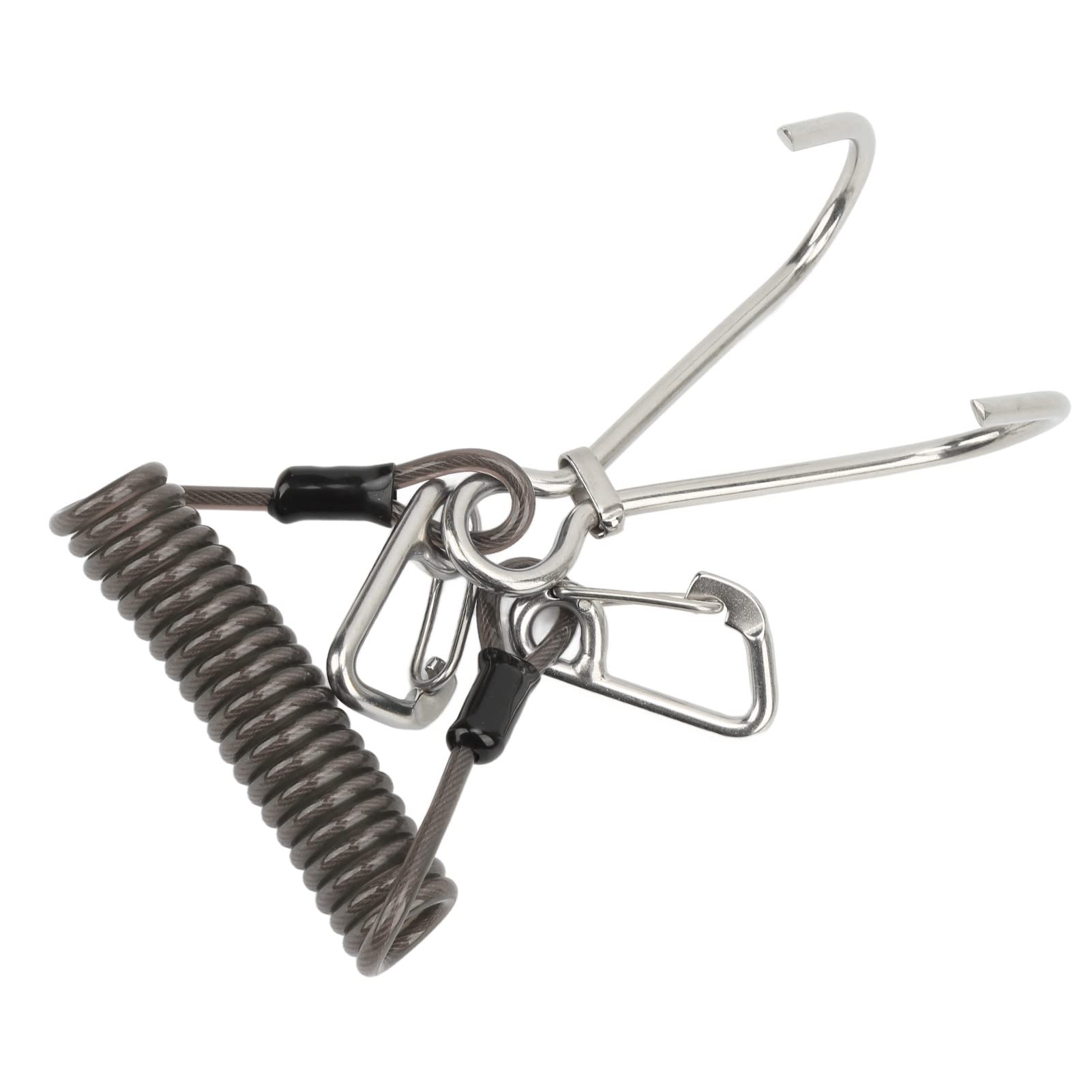 Crochet De Plongée Reef Hook Acier Inoxydable Avec Cordon Spiralé – SODIAL 3670