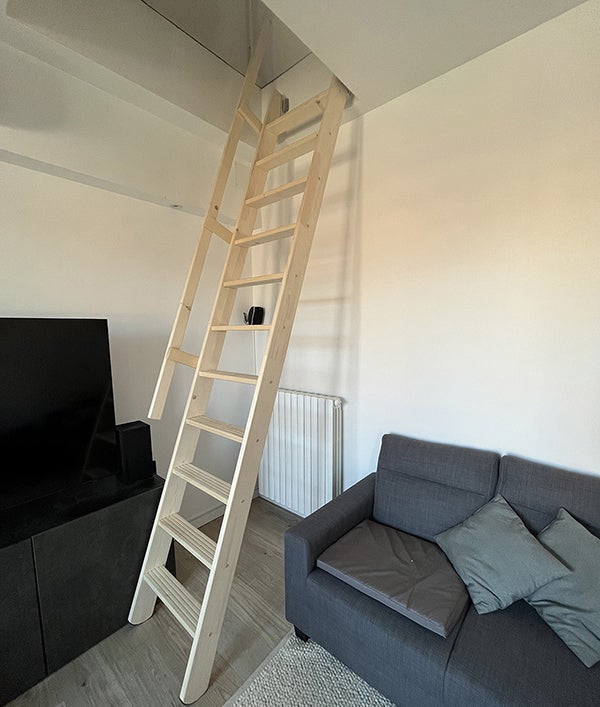 Echelle de meunier : 55cm de large - Couleur : Bois Naturel - 1 rampe - MSP/BN - 5