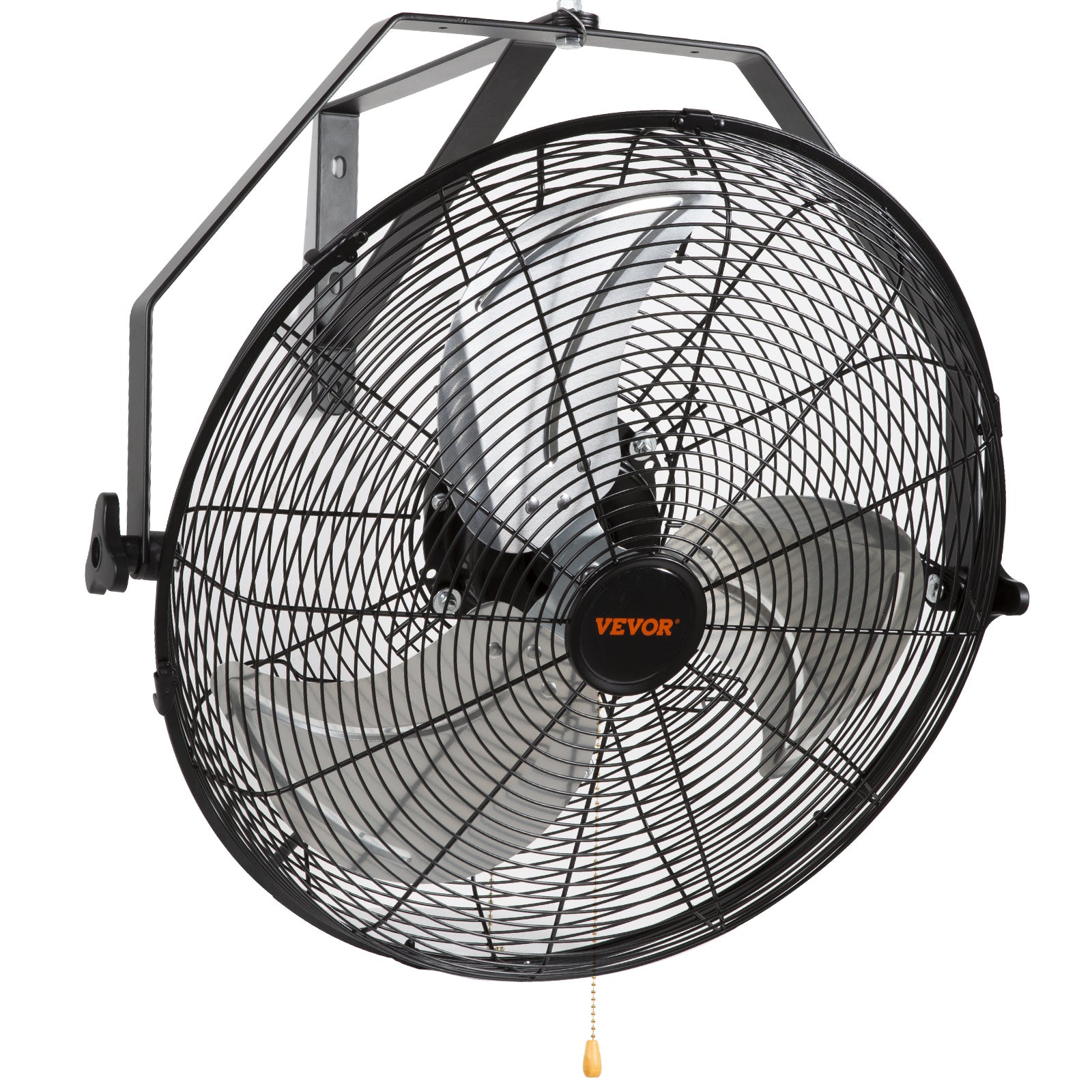 Wentylator ścienny 57 cm Wodoodporny oscylacyjny wentylator ścienny 3 prędkości 4150 CFM Komercyjny wentylator mieszkaniowy do chłodzenia Magazy VEVOR
