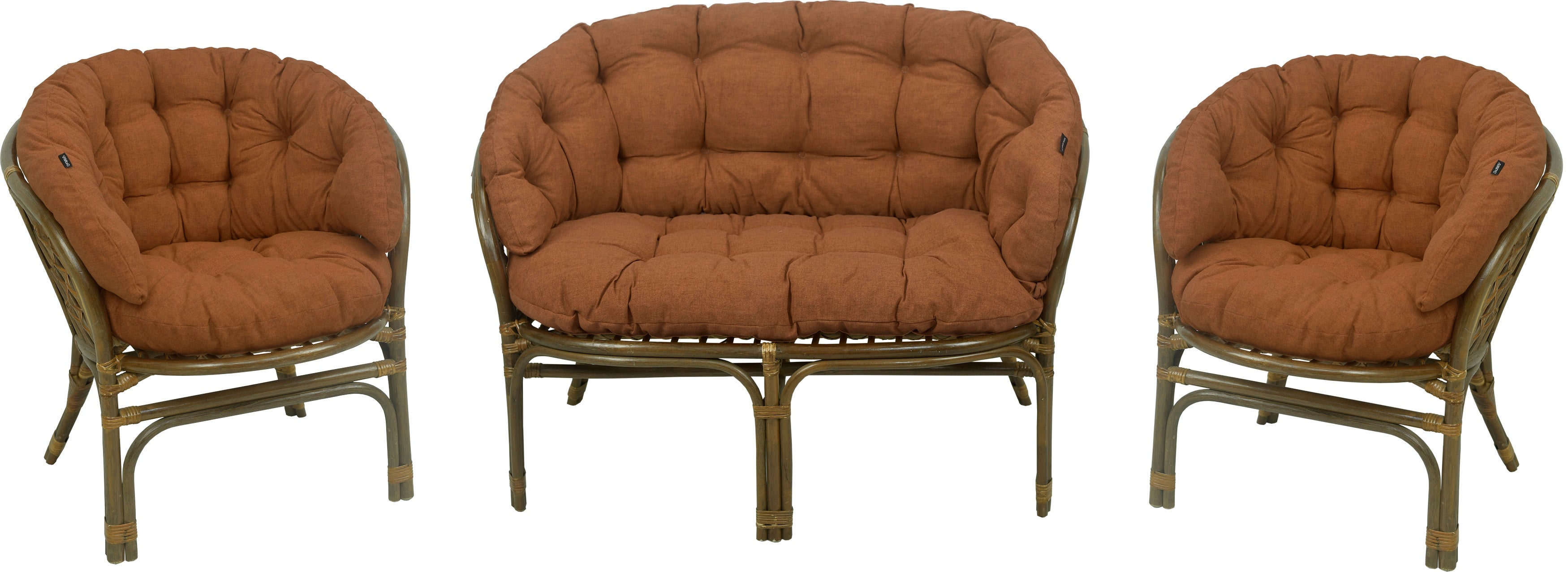 Poduszka na meble rattanowe wiklinowe AMPO komplet koniak 1 szt.