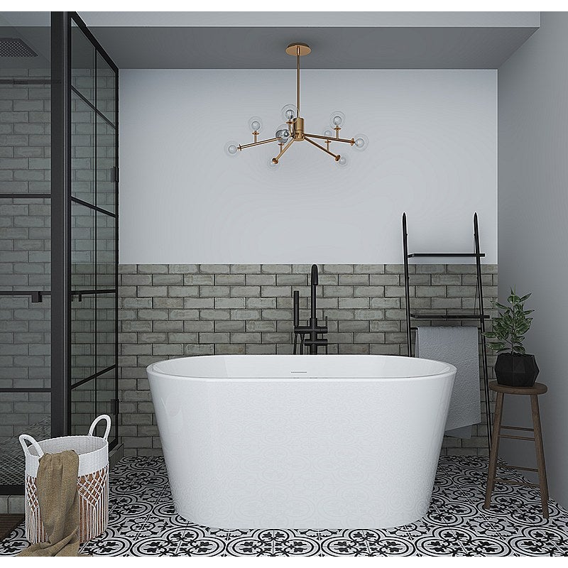 Wanna wolnostojąca owalna – 180 l – 130 × 71 × 58 cm (dł. × szer. × wys.) – kolor biały – akrylowa - APOGON