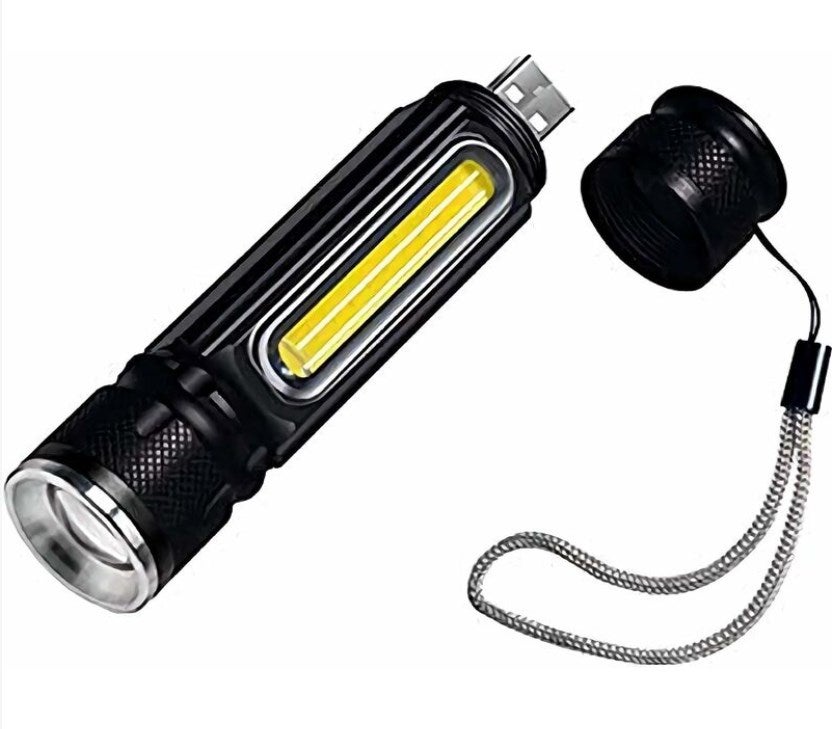 Akumulatorowa latarka LED o dużej mocy, latarka z ładowarką USB, wodoodporna mini latarka kempingowa
