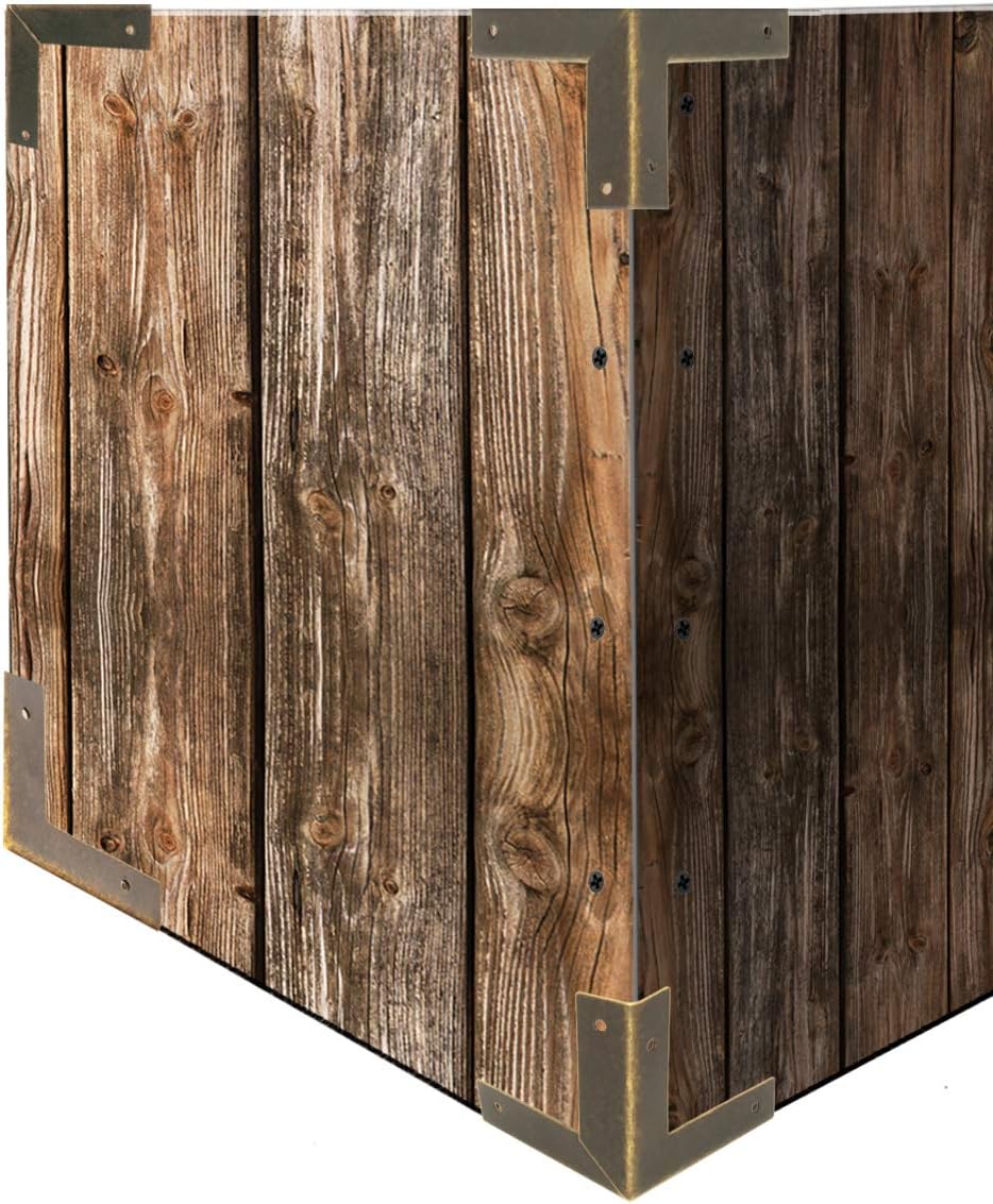 Set di 10 protezioni per angoli in metallo antico per mobili, protezioni per bordi per casse e mobili - Stile vintage in ottone invecchiato, 32 x 32 m - 4