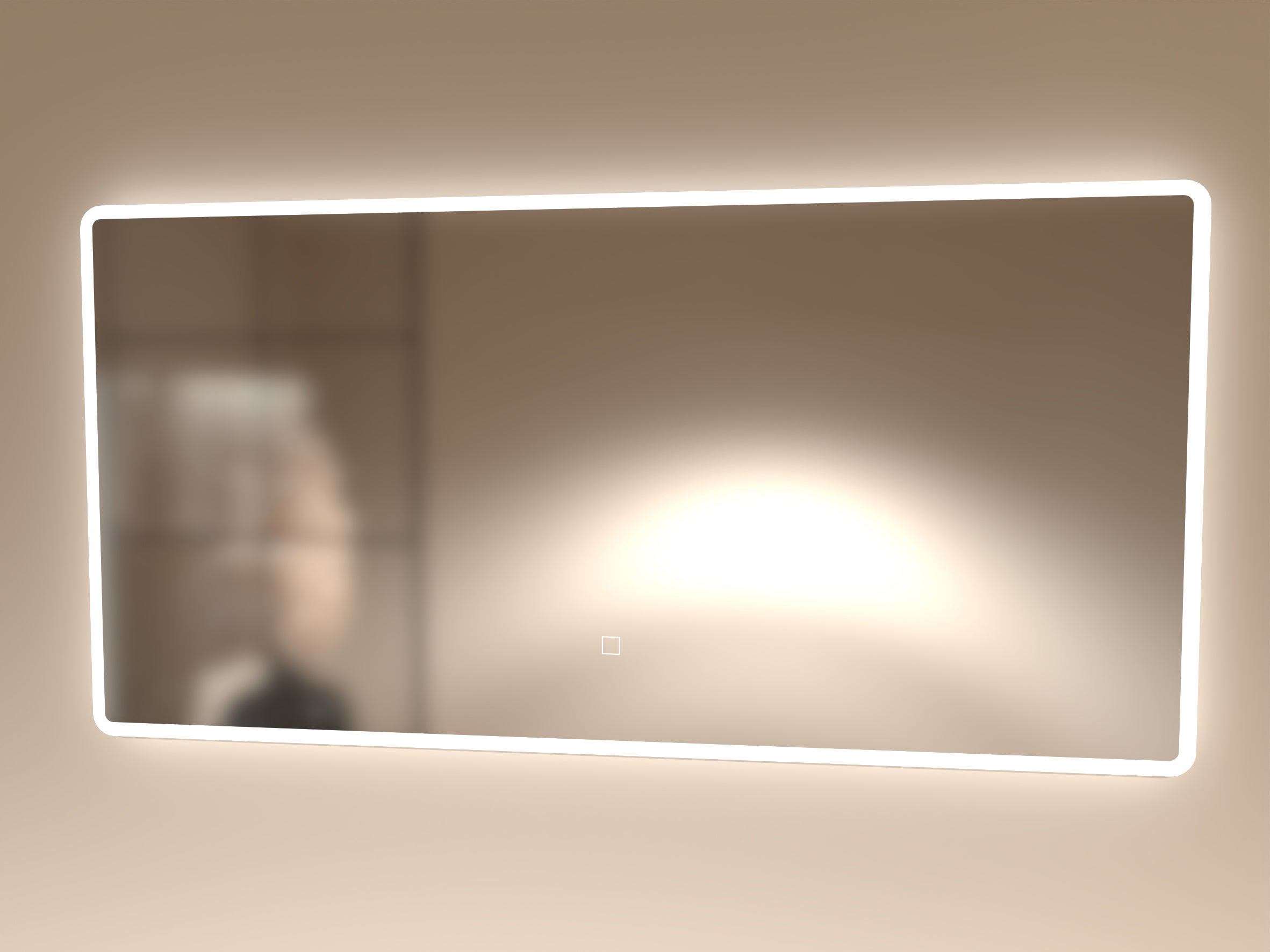 Meuble double vasque LUNA Bois Clair 120cm avec Miroir Reflet - 8
