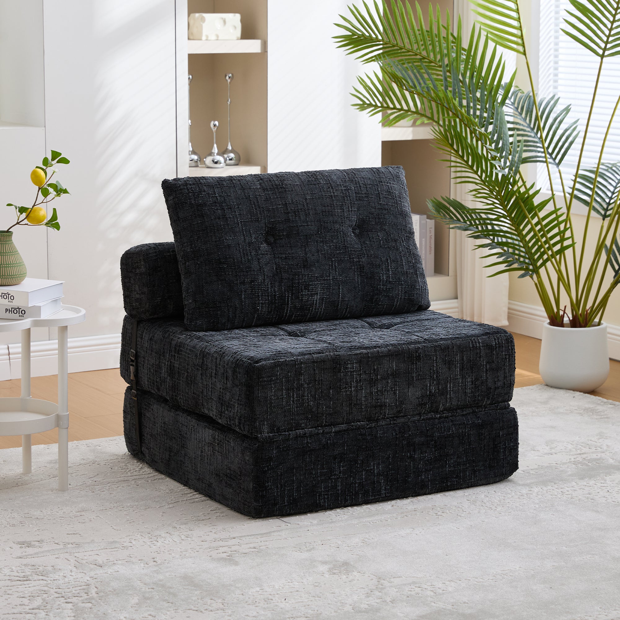 Canapé-lit pliable, canapé-lit avec coussins, matelas pliable avec dossier, canapé pliant portable, canapé de sol confortable pour salon et chambre - 2