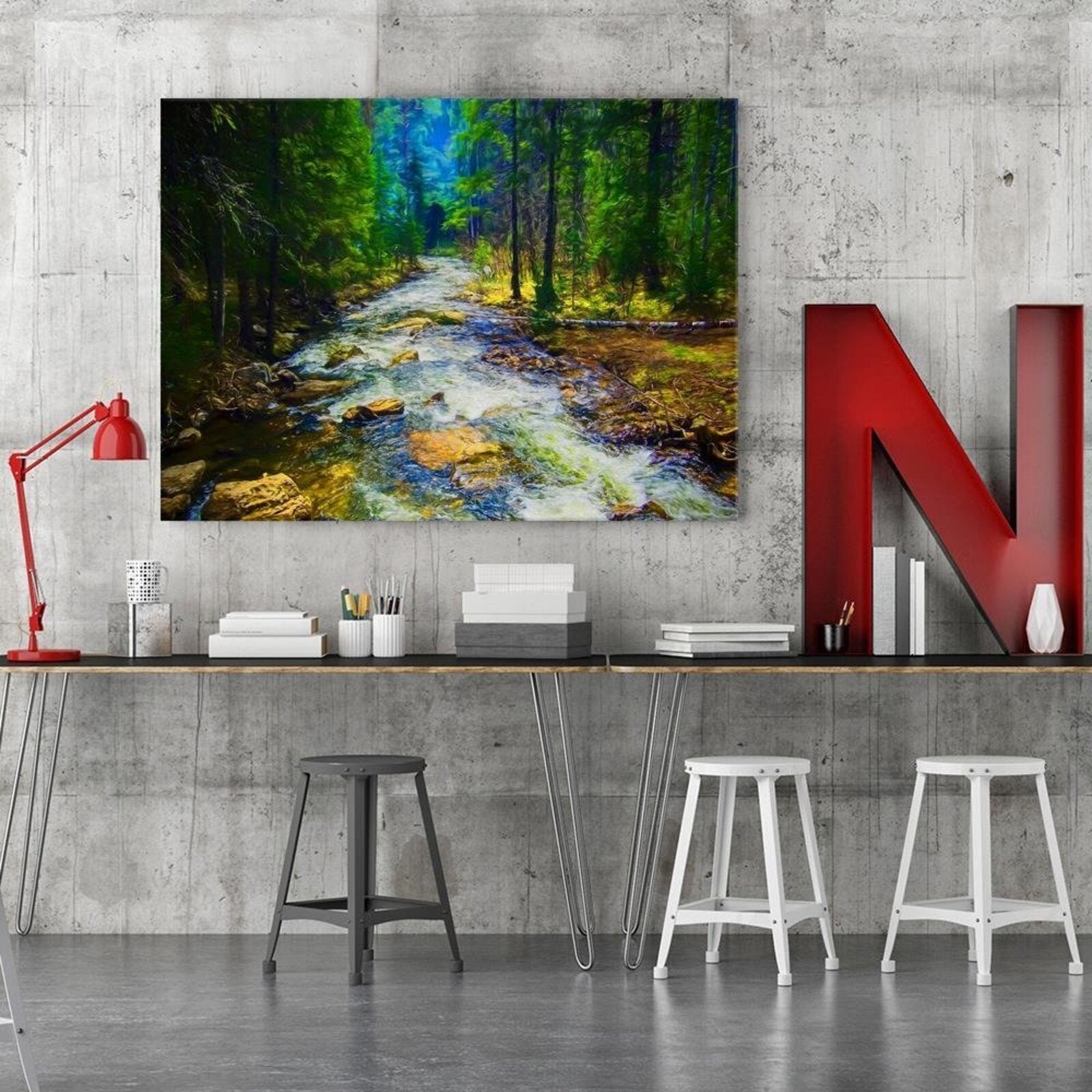 Tableau forêt de conte de fées 4 - 60 x 40 cm - 3