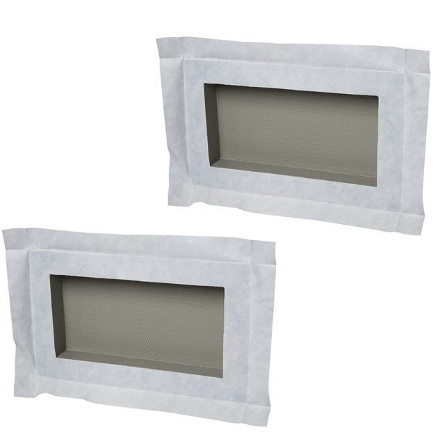 Duo de niches à carreler étanche - Format intérieur 40 x 20 cm - 6 cm de profondeur