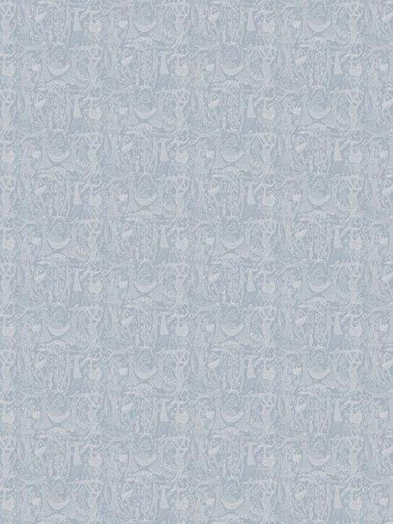 Papel pintado siluetas humanas azul agrisado - 53 cm x 10.05 m - borastapeter