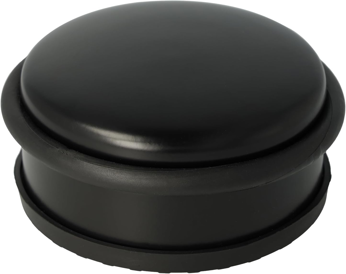 Stoper do drzwi ze stali nierdzewnej w kolorze czarnym | Okrągły, waga 1,2 kg | Średnica 10 cm, wysokość 4 cm | E-19002 00