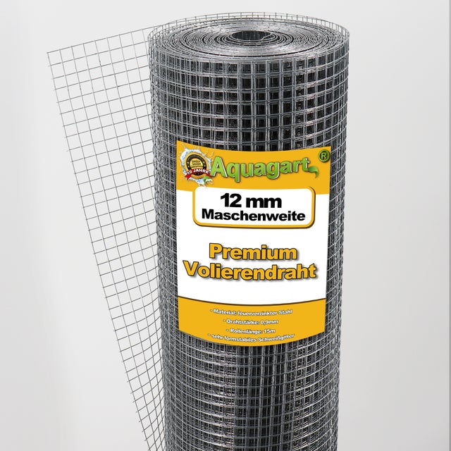 15 m x 1 m grillage pour volière, grille métallique, grillage soudé, clôture en fil de fer, galvanisé à chaud