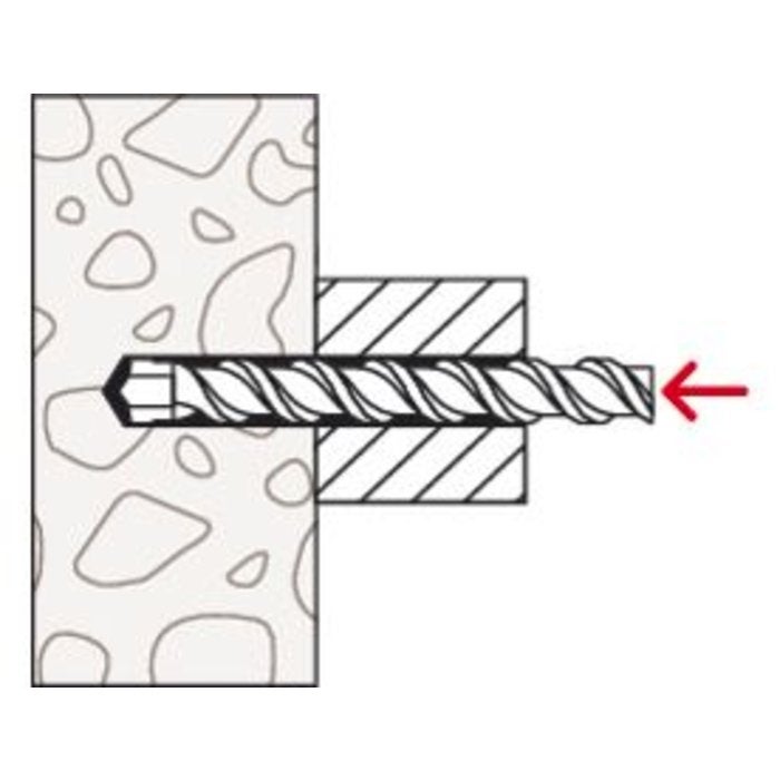 Boîte de 200 chevilles à clou - N5x25/1F - Avec collerette épaisse - Tête fraisée - 6
