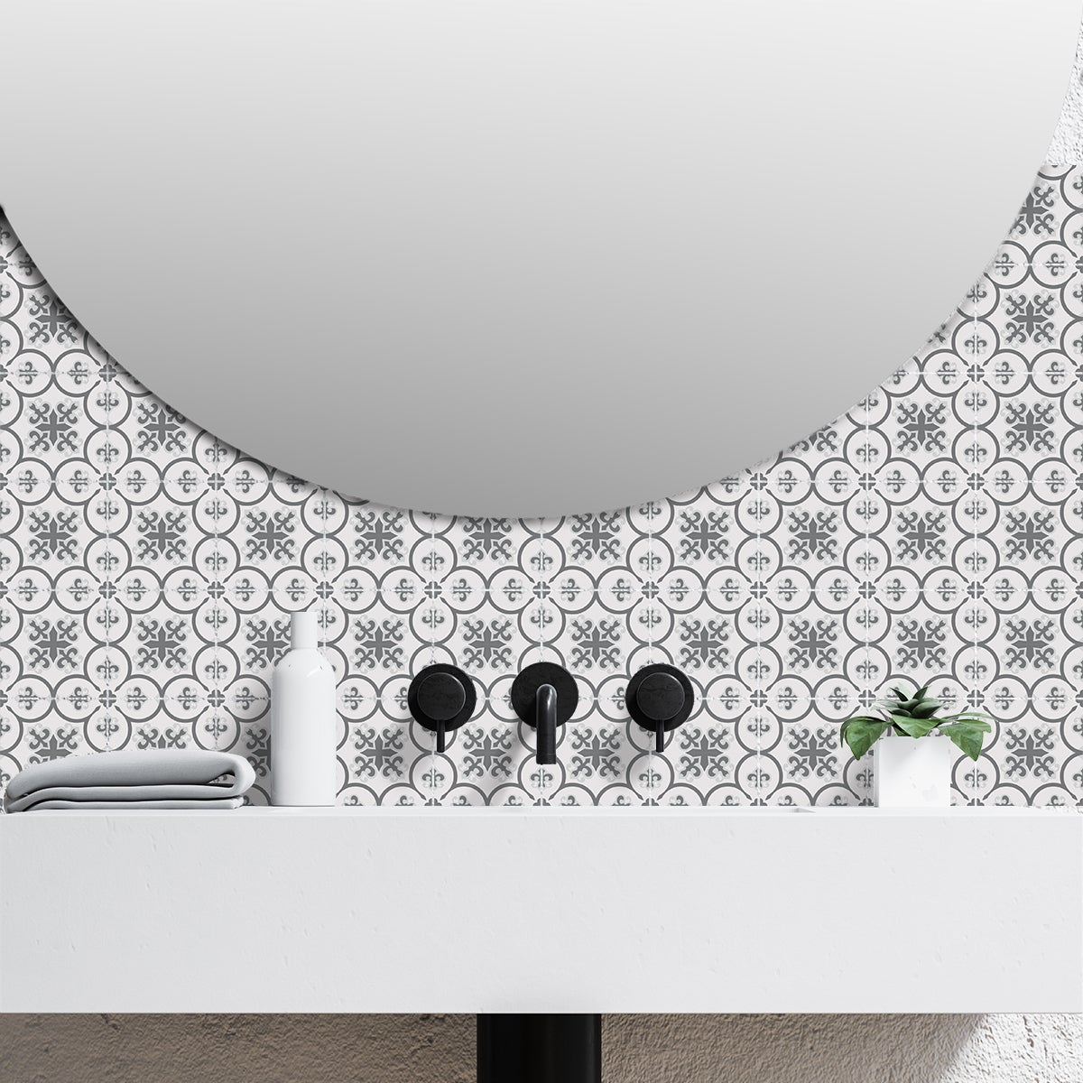 9 adesivi piastrelle di cemento azulejos Spectra - Sticker adesivo - adesivi murali - 9stickers15x15cm - 3