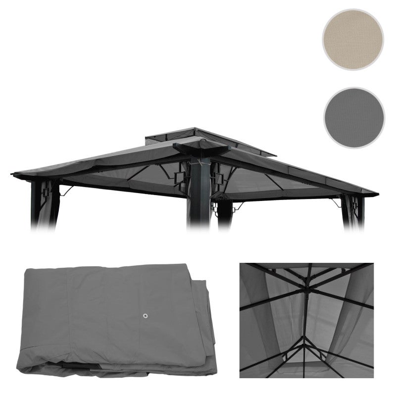 Wymienne poszycie do pergoli dachowej pawilon Mira 4,5x3,5m ~ kremowy