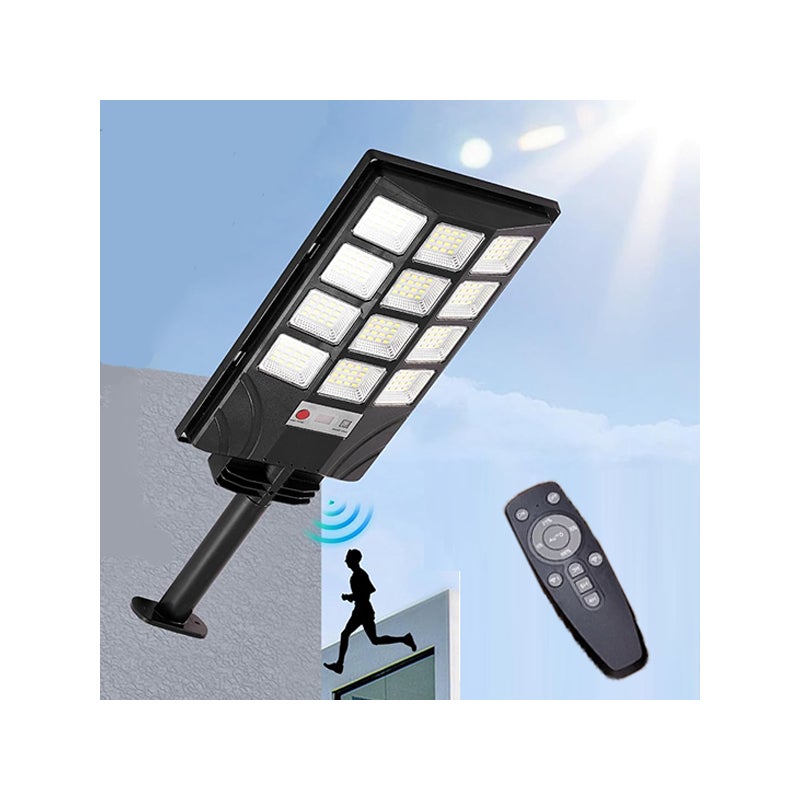 600W, 192 diody LED, Lampa solarna, do użytku zewnętrznego, czujnik ruchu wodoodporny, inteligentny pilot zdalnego sterowania, kinkiet, światło białe,
