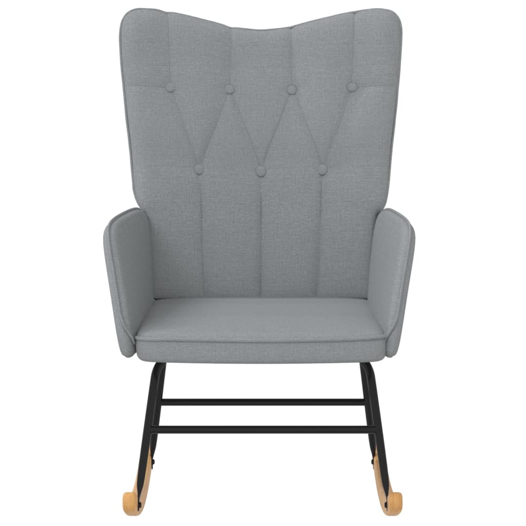 Chaise à bascule | Fauteuil à bascule | Fauteuil de relaxation Gris clair Tissu330118 - 2