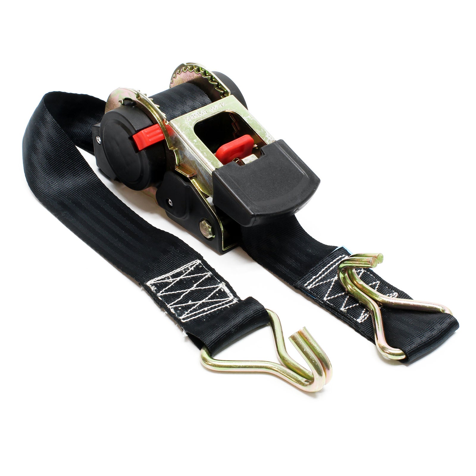 Correa de sujeción automática Cincha amarre 3 m x 50mm 750 daN Autoenrollable Asegurar cargas - 2