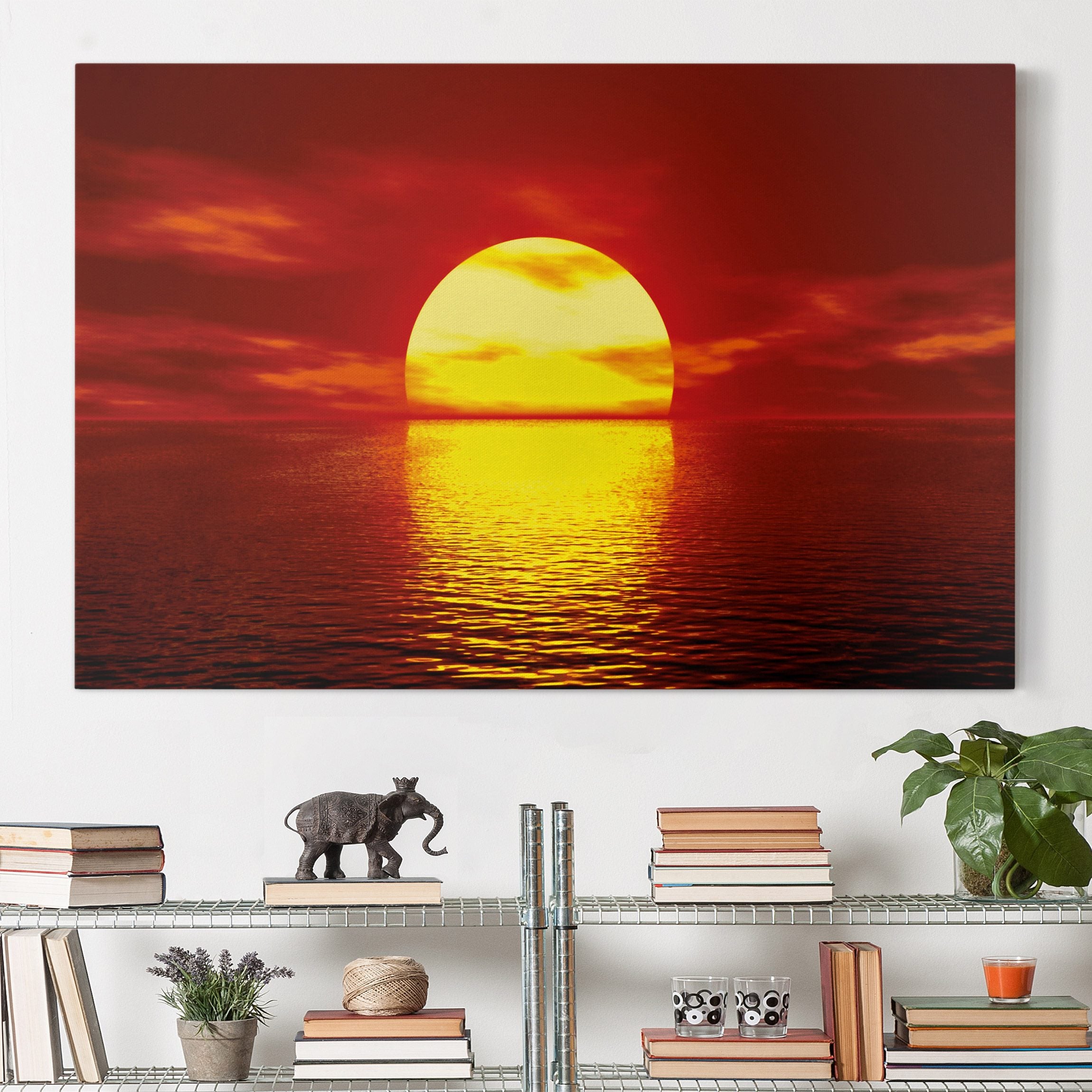 Quadro Su Tela Senza Cornice – Paesaggio Mare E Tramonto, Stampa HD 100x70 Cm, Ideale Per Soggiorno E Camera!