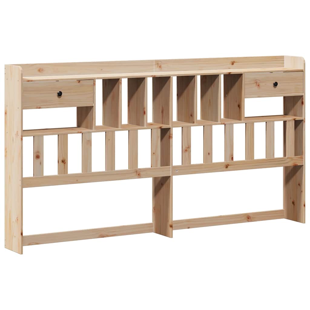 Lit bibliothèque sans matelas 180 x 200 cm en bois de pin massif - 6