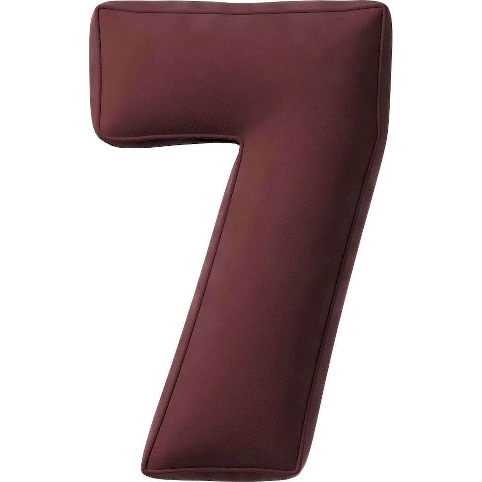 Coussin en velours chiffre 7 25 x 10 x 40 cm rouge bourgogne leroy merlin
