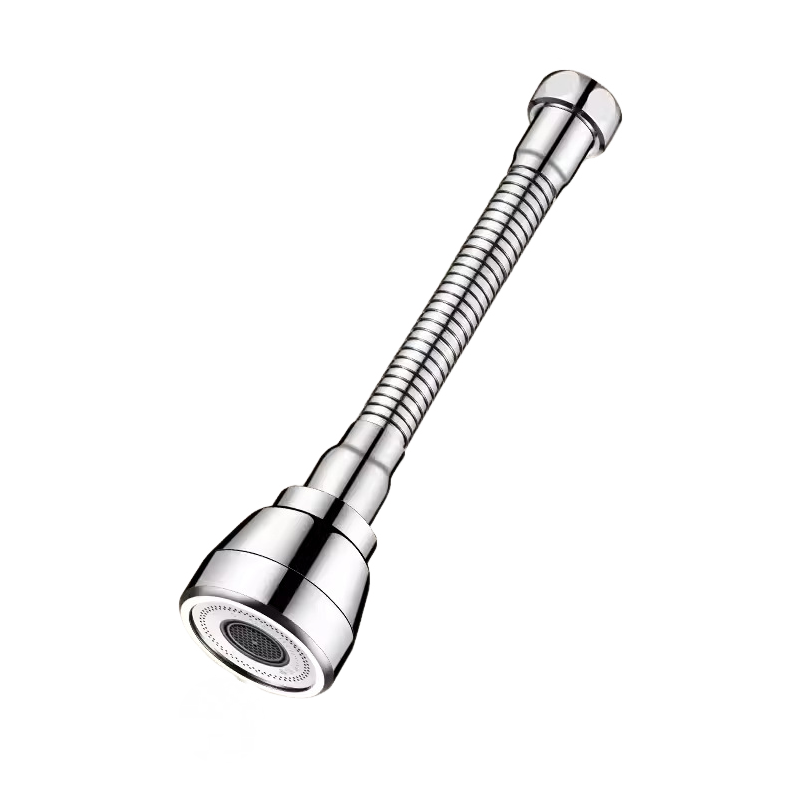 Przedłużacz kranu obrotowy 360°, 3 tryby, perlator kranu, adapter kranu (srebrny, długi)