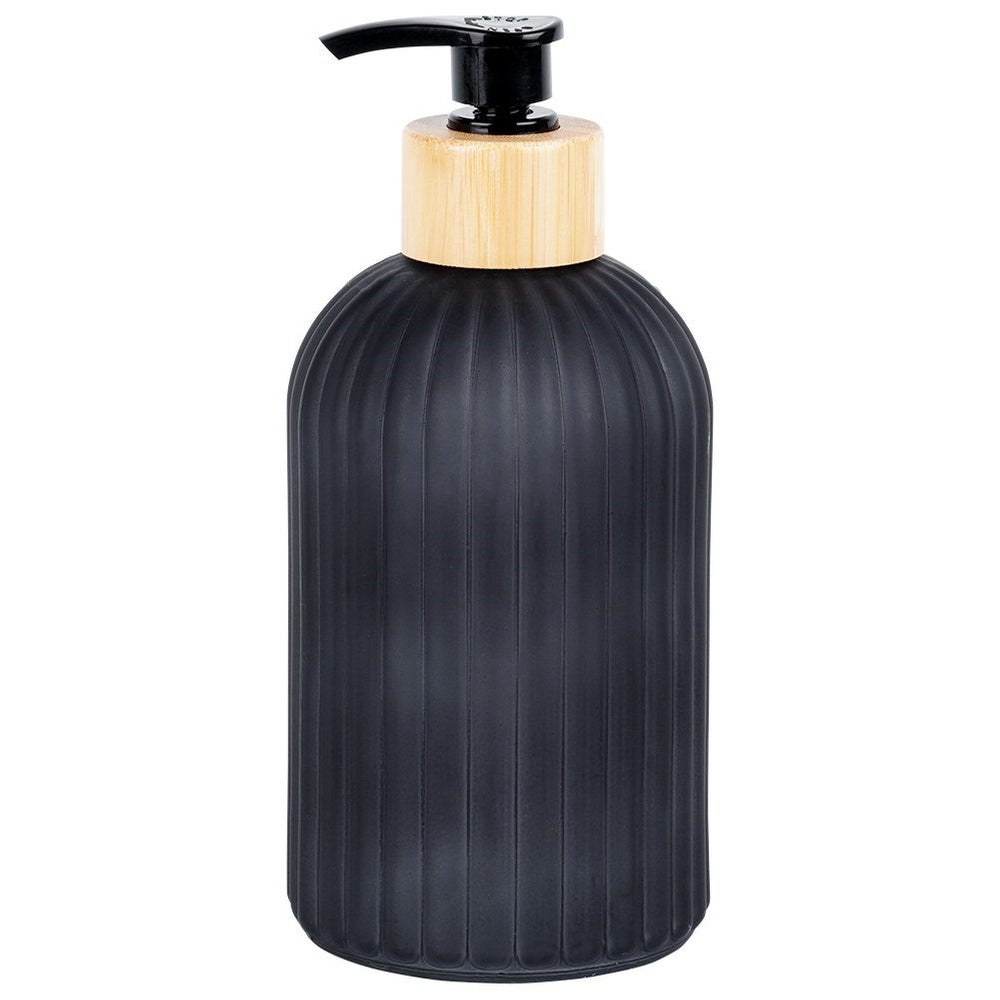 Dozownik do mydła szklany czarny 400 ml - 3