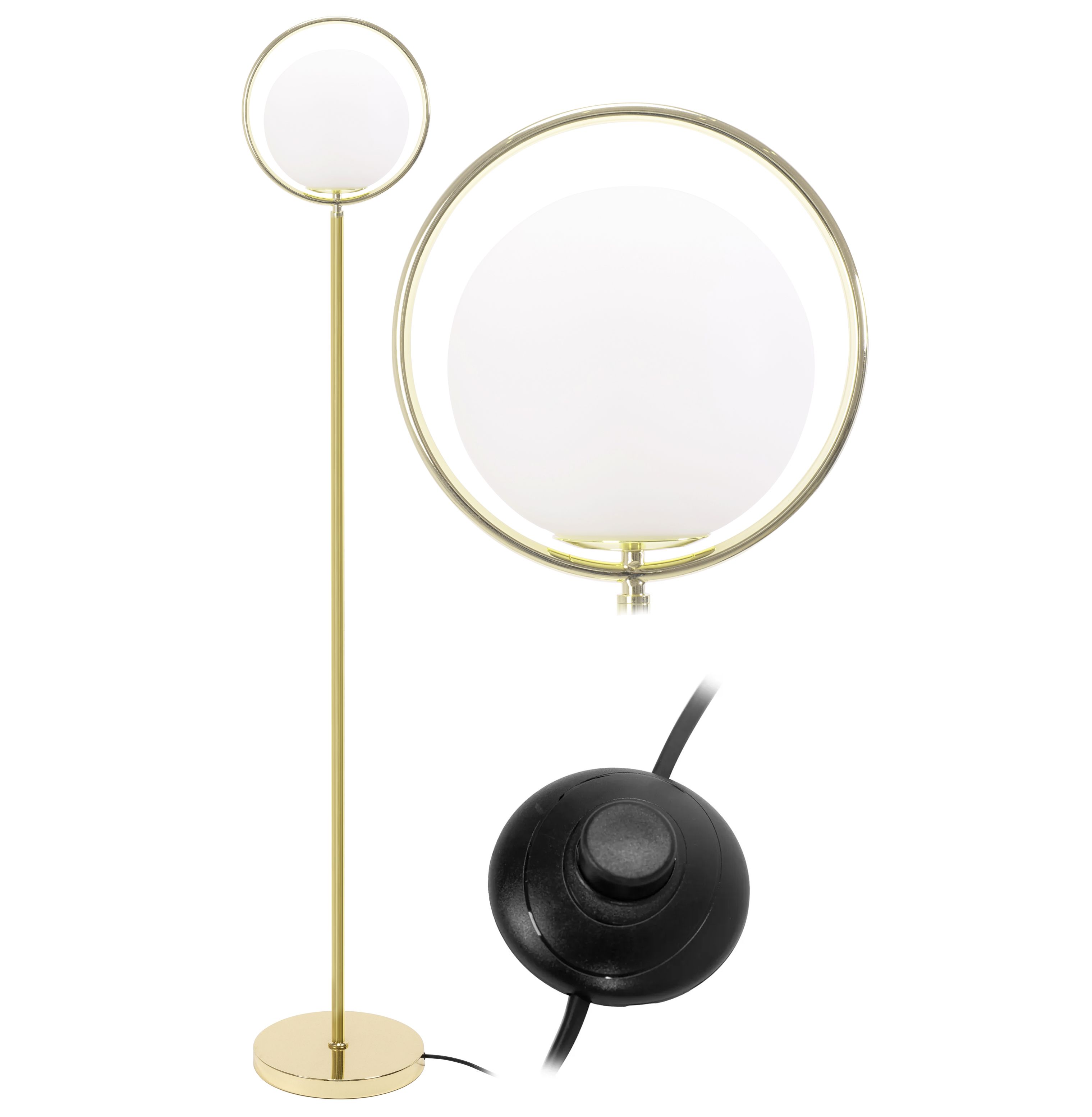 Lampa Stojąca Podłogowa Toolight App927-1F Złoty