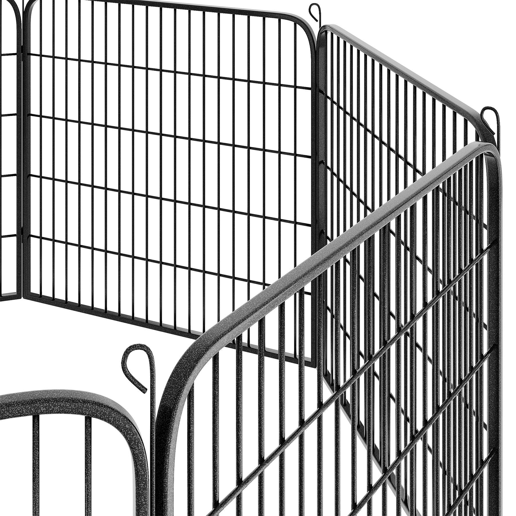 Enclos en acier modulable en 8 parties pour chiens 80 cm TECTAKE - 3