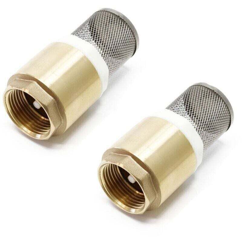 Supapă de sens invers pentru filtru de aspirație din oțel inoxidabil, format din 2 piese, miez de cupru filetat de 34 mm pentru pompă