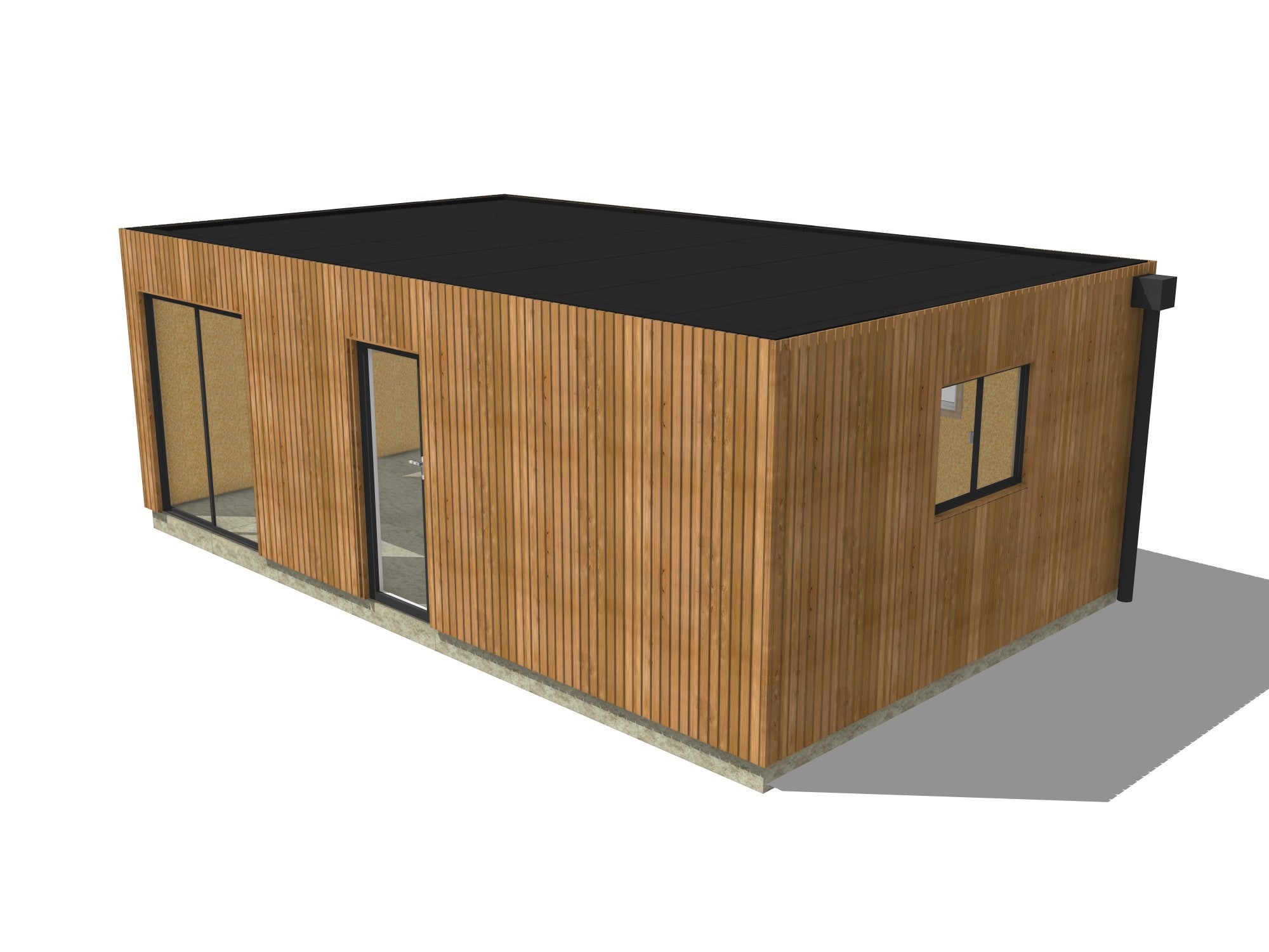 Studio de jardin indépendant à louer en bois 7,7 x 4,6 x 2,7 m - 2