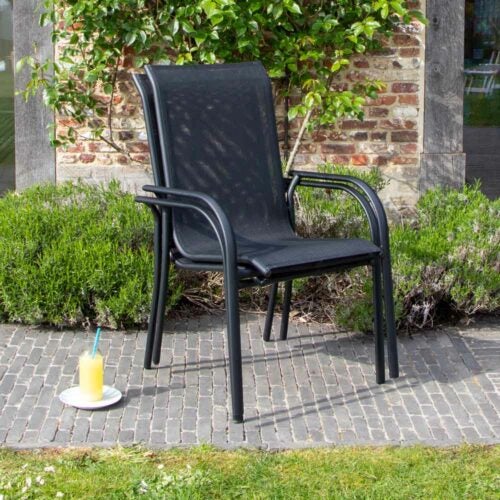 Ensemble de jardin en aluminium et verre 8 P BLACK EDITION avec 8 fauteuils - 9