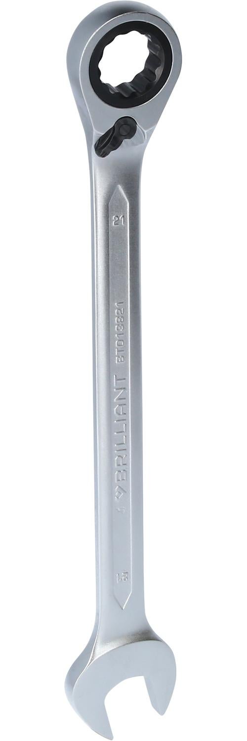 BRILLIANT TOOLS Klucz nasadowy z grzechotką dwustronną 21 mm - BT013821