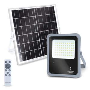 Faretto Solare Esterno 200W 6500K FARO - Con Pannello Solare E Telecomando, IP67, Classe A