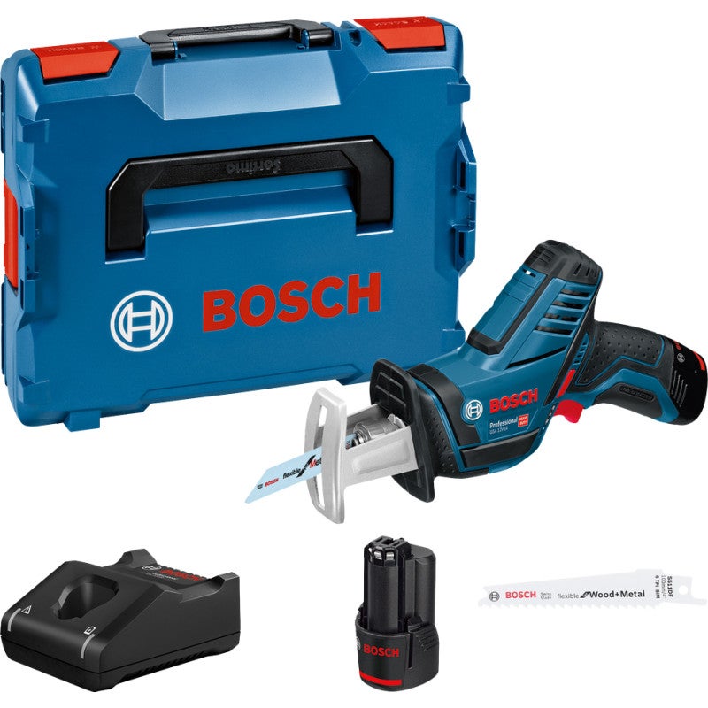 Scie Sabre Bosch GSA 12V-14 Professionnelle - Kit Avec 2 Batteries 3.0Ah, Chargeur Et Coffret L-Boxx - 2