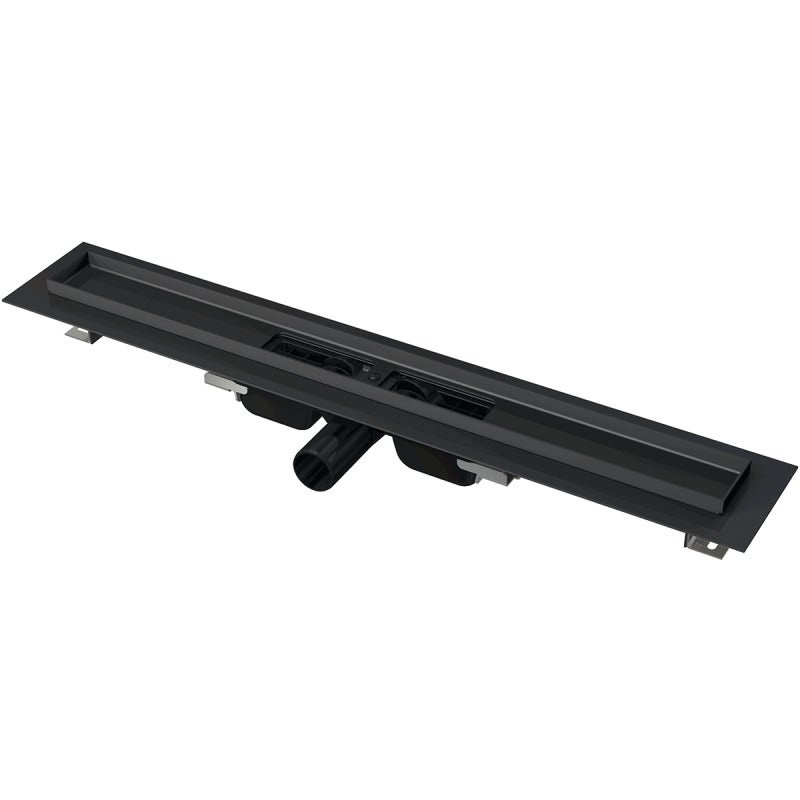 Alca plato de ducha con rejilla de 950 mm, negro mate (apz101black-950)
