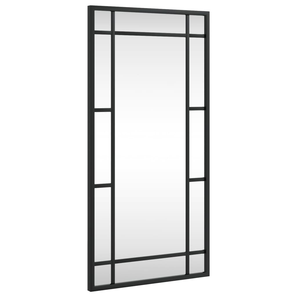 Miroir mural，Miroir Entrée Maison Salle de Bain，Décoration Miroir noir 30x60 cm rectangulaire fer948992 - 2