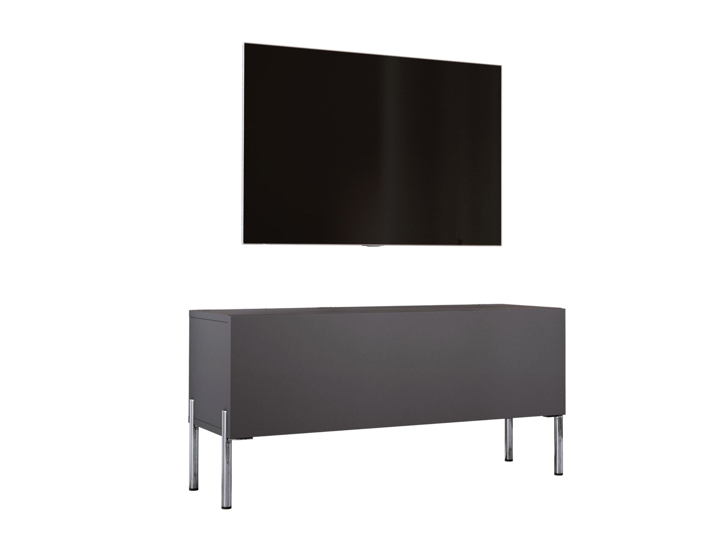 Szafka RTV : Antracyt, nogi chrom, 100 x 32 x 52 cm