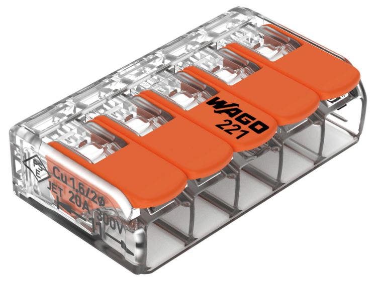 WAGO 221-415 Szybkozłączka Złączka Drut Linka 5x 0,2-4mm2 ORYGINALNA 25szt