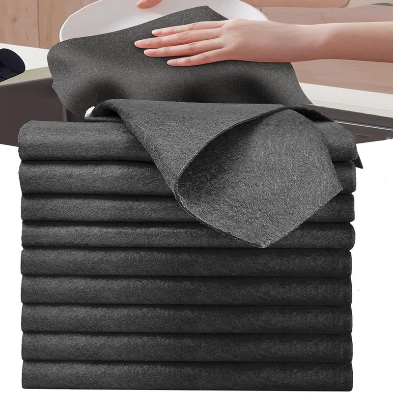 Zestaw 10 grubych ściereczek z mikrofibry, idealny do kuchni, samochodów i okien, maksymalna chłonność bez śladów